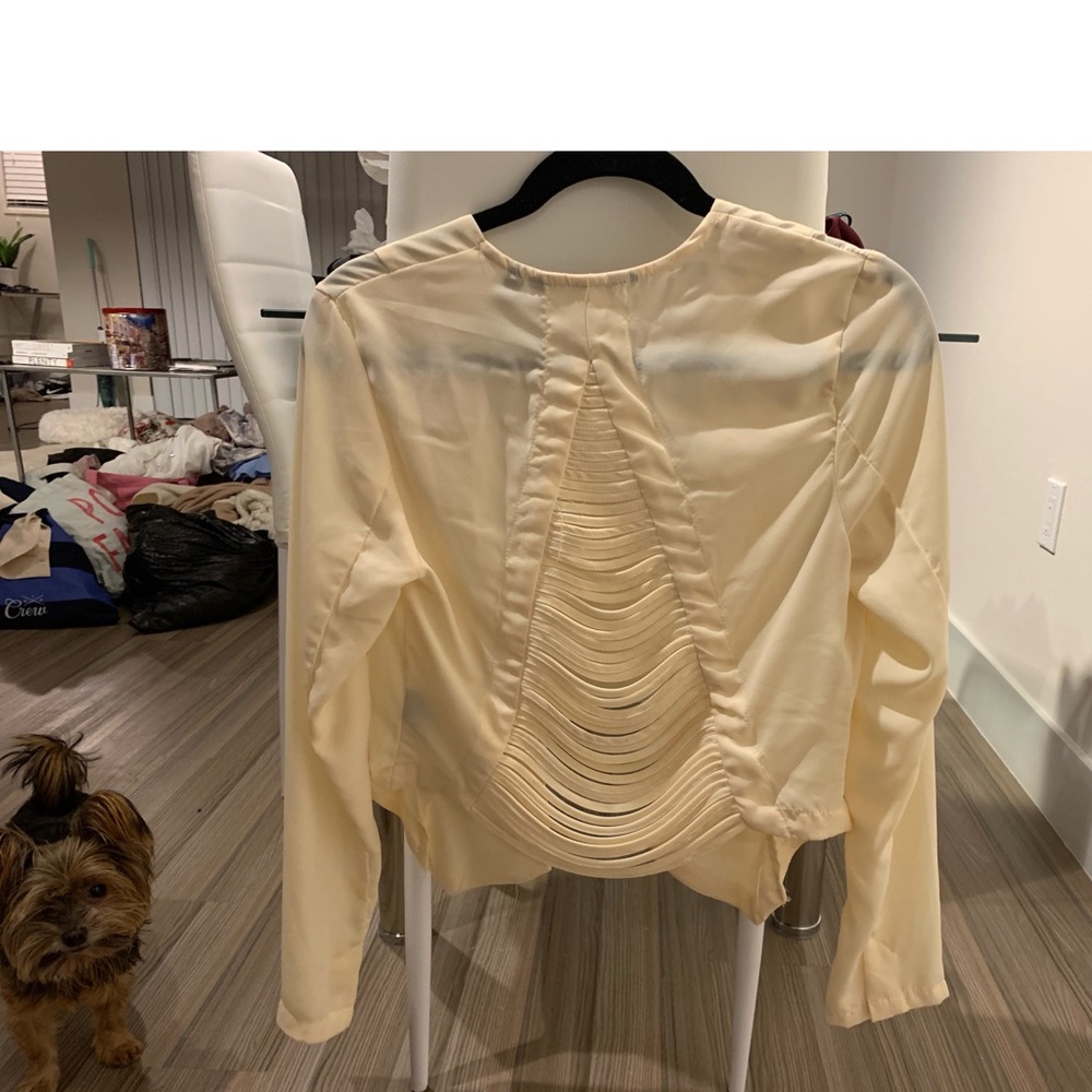 Cute strappy back blazer (doggo not included)